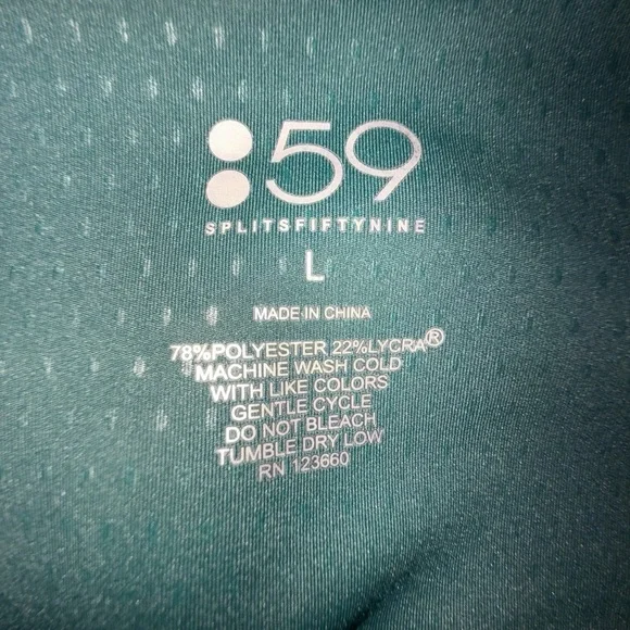 SPLITS59 High-Waisted Embossed Dot Leggings 25” - Green Large - Picture 5 of 9